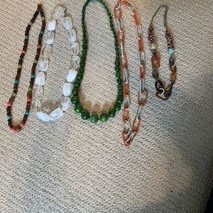 Bundle of 5 necklaces. Each one shown in provided pictures.